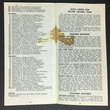 Load image into Gallery viewer, 1961 Early Times Whiskey Brand Pro + College Football Schedule Book NCAA Vintage