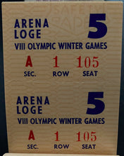 Load image into Gallery viewer, 1960 Olympic Winter Games George Samolenko Collection - Crest Tickets Program ++