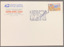 Load image into Gallery viewer, 1998 Super Bowl XXXII Green Bay Packers vs Denver Broncos NFL Football Postcard