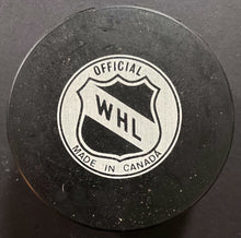Load image into Gallery viewer, 1980s Vintage WHL Hockey Saskatoon Blades Official Game Used Puck