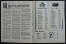 Load image into Gallery viewer, 1973 1st Year WHA Program New York Raiders vs Ottawa Nationals Gavin Kirk Cover
