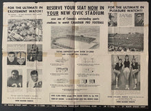 Load image into Gallery viewer, 1959 Hamilton Tiger Cats News 4 Page Fold-Out CFL Football Angelo Mosca Vintage