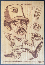 Load image into Gallery viewer, 1977 Otto Velez Toronto Blue Jays Inaugural Season Wood Laminate Baseball Card
