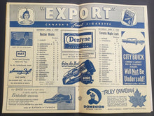 Load image into Gallery viewer, 1959 Maple Leaf Gardens Stanley Cup Semi Final Program Boston Bruins vs Toronto