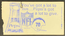 Load image into Gallery viewer, 1970 San Diego Stadium NFL Football Preseason Ticket Chargers vs Chicago Bears