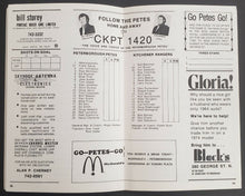 Load image into Gallery viewer, 1973-74 OHA Peterborough Program Petes vs Kitchener Rangers Hockey Vintage