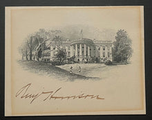 Load image into Gallery viewer, 23rd US President Benjamin Harrison Autographed Stationary White House Image JSA