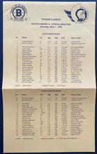 Load image into Gallery viewer, 1995 Boston Bruins vs Ottawa Senators Final Regular Season Game Lot Brochure ++