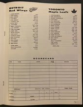 Load image into Gallery viewer, 1969 NHL Hockey Program Detroit Red Wings Toronto Maple Leafs Old Timers Game