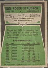 Load image into Gallery viewer, 1975 Roger Staubach Dallas Cowboys Topps Football Card #145 NFL PSA MINT 9