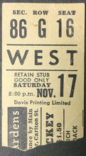 Load image into Gallery viewer, 1962 Maple Leaf Gardens Hockey Ticket Stub Toronto Maple Leafs Detroit Red Wings