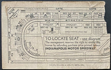 Load image into Gallery viewer, 1950 Vintage Indy 500 Racing Ticket Stub Indianapolis Motor Speedway Vintage