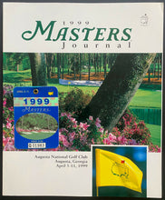 Load image into Gallery viewer, 1999 PGA Masters Golf Tournament Program + Weekend Pass José María Olazábal Wins