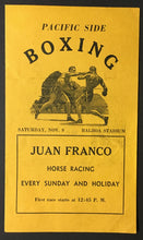 Load image into Gallery viewer, 1930s Pacific Side Boxing Program Balboa Stadium San Diego California 10 Bouts