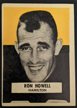 Load image into Gallery viewer, 1959 General Mills Wheaties CFL Football Ron Howell Hamilton Ti-Cats CFL Card