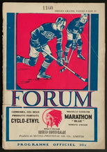 Load image into Gallery viewer, 1932 Montreal Forum Program Howie Morenz NHL Leading Scorer Canadiens NHL Hockey