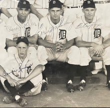 Load image into Gallery viewer, 1940 Detroit Tigers A.L. Champions Team Signed Photo x33 Autographs MLB JSA LOA