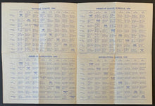 Load image into Gallery viewer, 1956 MLB Baseball Schedule AL NL IL AA Leagues Crown Life Insurance Vintage