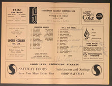 Load image into Gallery viewer, 1966 Edmonton Nuggets Senior Hockey NHL Oldtimers Program Signed x16 Autographs