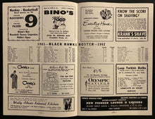 Load image into Gallery viewer, 1962 NHL Hockey Stanley Cup Finals Game 6 Program Toronto Maple Leafs Blackhawks