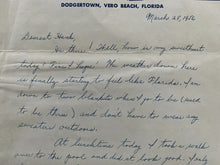 Load image into Gallery viewer, 1956 Vintage MLB Brooklyn Dodgers Letter Spring Training Dodgertown Letterhead