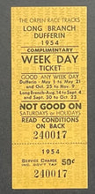 Load image into Gallery viewer, 1954 Vintage Ontario Horse Racing GA Ticket Long Branch + Dufferin Park Races