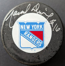 Load image into Gallery viewer, Marcel Dionne #16 Autographed New York Rangers Hockey Puck Signed NHL JSA COA