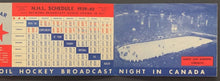 Load image into Gallery viewer, 1939-40 Imperial Oil NHL Pocket Schedule Vintage Hockey Sports Calendar