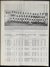 Load image into Gallery viewer, 1962 New York Yankees v San Francisco Giants MLB World Series Baseball Program