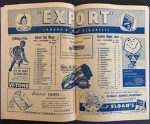 Load image into Gallery viewer, 1955 Toronto Maple Leaf Gardens NHL Hockey Program Vintage Leafs vs Red Wings