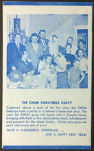 Load image into Gallery viewer, 1960 Chum Chart Radio Survey Christmass Party Advertisement Elvis presley Dion +