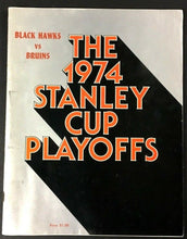 Load image into Gallery viewer, 1974 Stanley Cup Semis Playoffs Game 4 NHL Program Boston Bruins vs Blackhawks