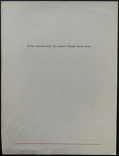 Load image into Gallery viewer, 2002 Hayley Wickenheiser HOFer Autographed Photo Team Canada Olympics Hockey