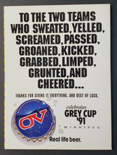 Load image into Gallery viewer, 1991 Winnipeg Stadium Grey Cup Program Toronto Argonauts vs Calgary Stampeders