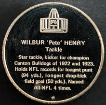Load image into Gallery viewer, 1972 Wilbur Henry Pro Football Hall Of Fame Medal Franklin Mint 1 Troy Oz NFL