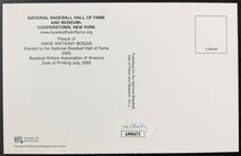 Load image into Gallery viewer, Wade Boggs Signed Hall Of Fame Plaque Autographed Postcard Red Sox HOF MLB JSA