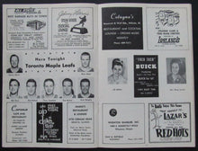 Load image into Gallery viewer, 1967 Chicago Stadium NHL Program Blackhawks vs Toronto Maple Leafs Billy Reay