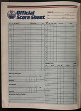 Load image into Gallery viewer, 1983 Edmonton Oilers Program Wayne Gretzky Hat Trick 40th Goal Hockey NHL VTG