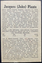 Load image into Gallery viewer, 1958-59 Parkhurst Hockey Jacques Plante #22 Montreal Canadiens Vintage NHL