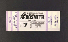 Load image into Gallery viewer, 01/07/1978 Aerosmith Concert Ticket Coliseum Jackson Mississippi Rock Music