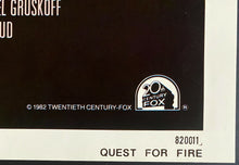 Load image into Gallery viewer, 1982 Vintage Quest For Fire Movie Poster Everett McGill Ron Perlman Fantasy