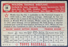 Load image into Gallery viewer, 1952 Topps Baseball Wally Westlake #38 St. Louis Cardinals Vintage MLB Card