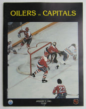 Load image into Gallery viewer, 1981 Northlands Coliseum NHL Program Edmonton Oilers vs Washington Capitals