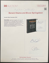 Load image into Gallery viewer, Barack Obama Bruce Spingsteen Autographed Renegades: Born in the USA Signed LOA