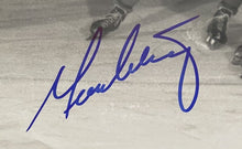 Load image into Gallery viewer, George Armstrong + Elmer Vasko Autographed Leafs / Hawks NHL Hockey Photo JSA