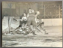 Load image into Gallery viewer, 1941-42 Brooklyn Americans Hockey Action Press Photo Vtg NHL Chuck Rayner