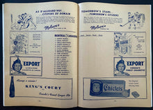 Load image into Gallery viewer, 1950 Montreal Forum Program Canadiens Hockey Jack Dempsey Signed Cover Boxing