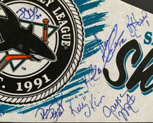Load image into Gallery viewer, 1991-92 Signed NHL Hockey San Jose Sharks Inaugural Season Pennant Autographed