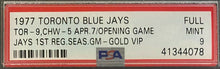 Load image into Gallery viewer, 1977 MLB Baseball Toronto Blue Jays 1st Game Rare Gold Ticket PSA 9 Opening Day