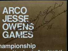 Load image into Gallery viewer, 1978 Jesse Owens Autographed Signed Program Cover + Schedule + Tickets JSA LOA